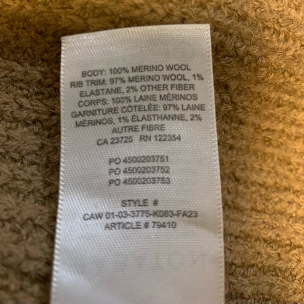 Babaton Retro Cropped 100% Merino Wool Cardigan - Size Small - Picture 5 of 5